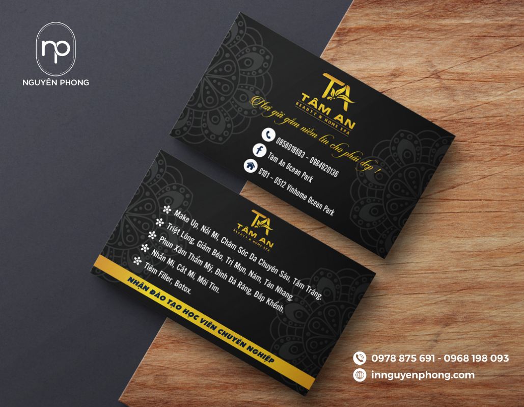mẫu thẻ liệu trình spa đẹp